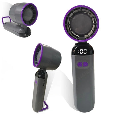 Handheld mini fan 3 in1 Portable Fan Rechargeable Handheld Turbo Fans  5 Speed USB Foldable Portable Neck Hanging Fans