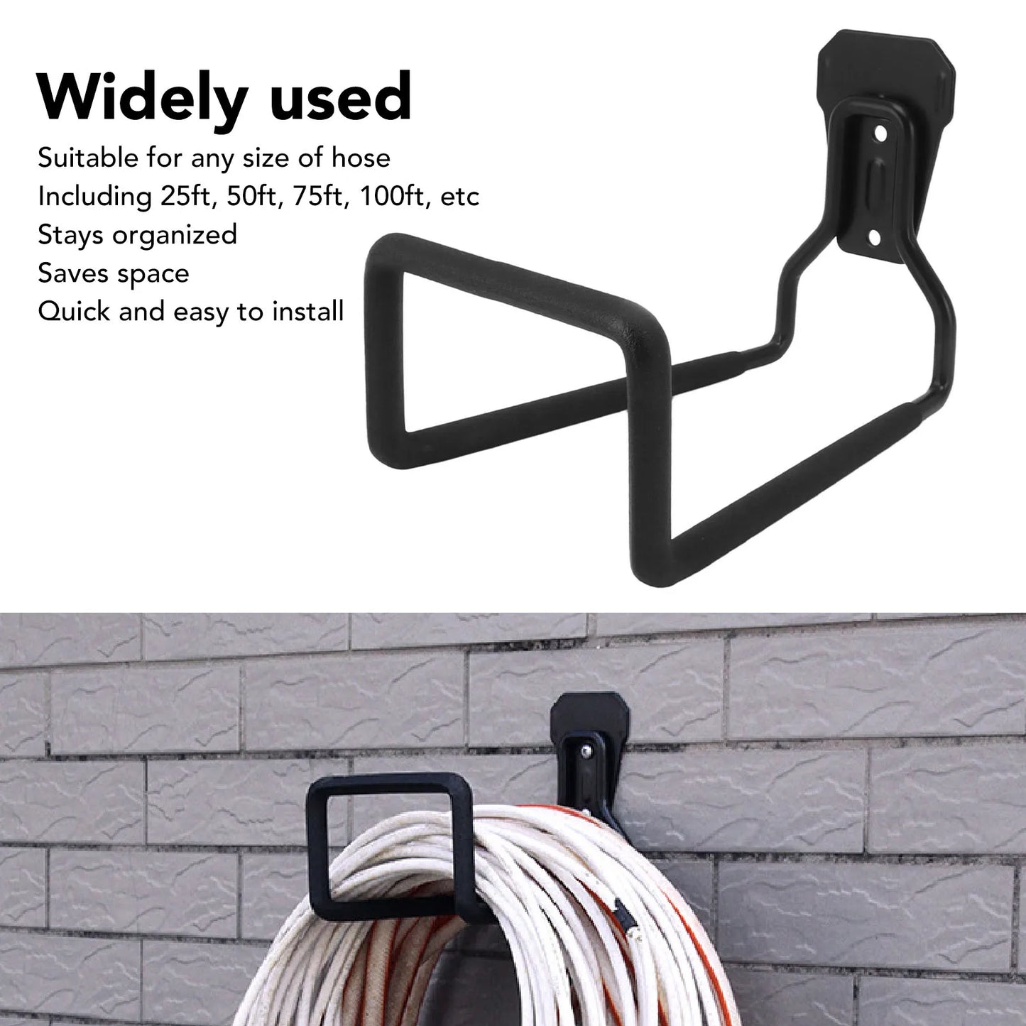 Garden Hose Holder Water Hose Holder Universal Heavy Duty Rust Resistant Metal Garage Wall Hooks for Outdoor Garden Garage