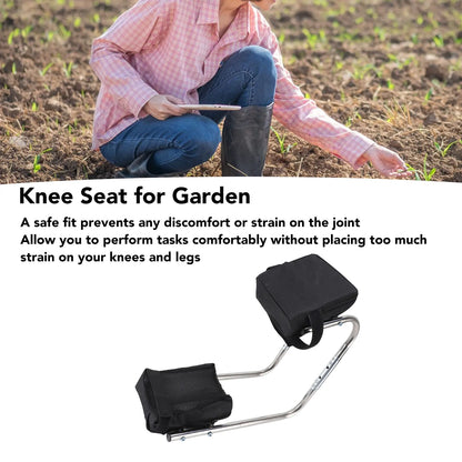 Garden Kneeler Seat Labor Saving Comfortable Garden Kneeling Seat Versatile Stainless Steel High Load Bearing for Farming