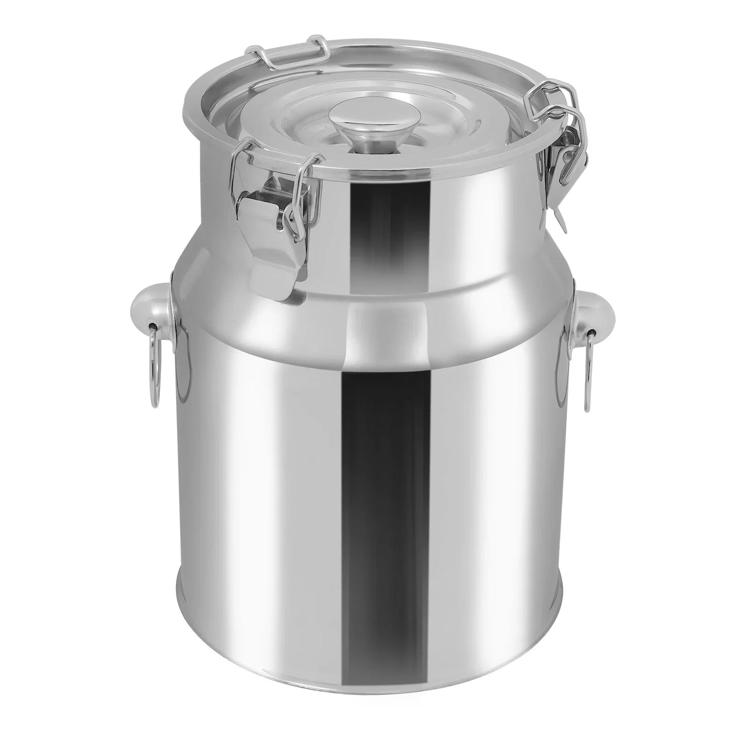 201 Stainless Steel Milk Can Wear-Resistant Sealed Barrel Large Capacity for Breakfast Restaurant and Milk Shop Easy to Clean