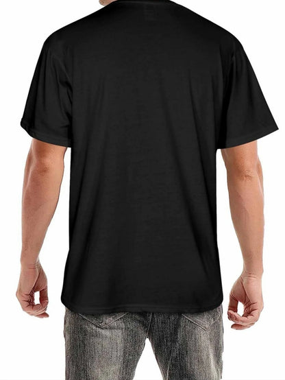 Men's Funny Skeleton Baker T-Shirt - 'Having a Mental Bake' Cotton Short Sleeve Tee, Whimsical Design, Perfect for Casual Wear