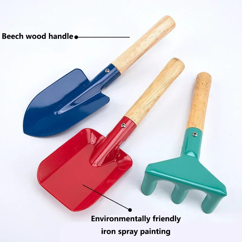 1/3/5/6Pcs Kids Gardening Tool Set Children Spoon Shovel Rake Trowel Fork Digging Toys Portable Safe Beach Sand Playing Tools