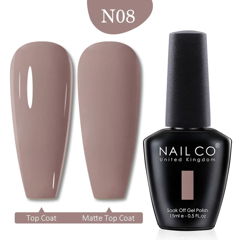 NAILCO 15ml Transparent Nude Color Series Jelly Gel Nail Polish Pink Red Nails Art Manicure Gel Varnishes Gellack Design Lacquer