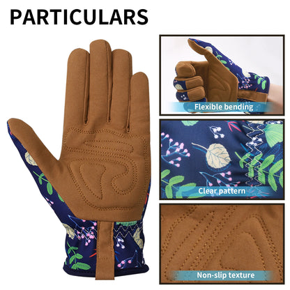 Gardening Gloves for Women Breathable leather Garden Gloves with Grip Thorn-Proof Puncture-Resistant Work Gloves