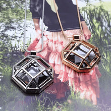 Load image into Gallery viewer, Spring New Simple Fashion Square Hollow Sweater Chain Necklace Clothes Accessories Pendant
