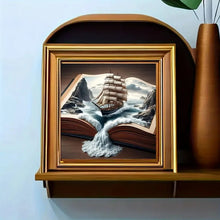 Load image into Gallery viewer, The sailboat diamond painting set in the book, DIY adult full diamond home decoration painting set, adult, frameless crafts

