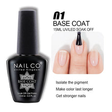 Load image into Gallery viewer, NAILCO 15ml Transparent Nude Color Series Jelly Gel Nail Polish Pink Red Nails Art Manicure Gel Varnishes Gellack Design Lacquer
