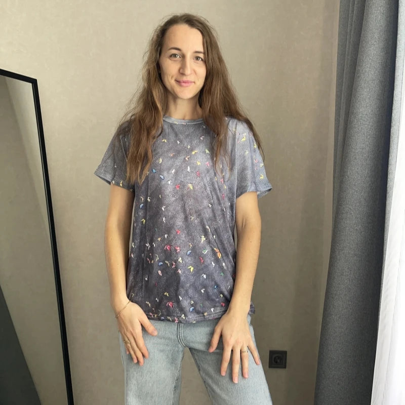 Women's Clothes 2025 Summer Shirts & Blouses Print Graphic T Shirts ropa barata de mujer con envíos gratis Top Mujer Regulai Fit