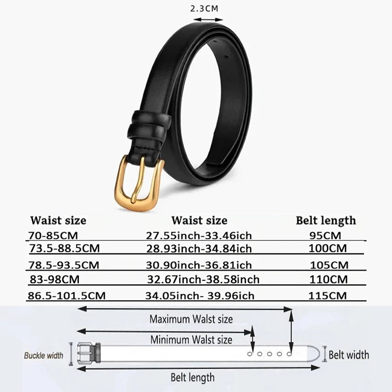 Women's Trousers Belt Belts for Women Fashion Luxury Designer Brand Belt for Jeans Pin Buckle Black Brown Waist Belt ZX015