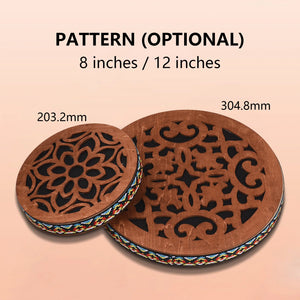 8/12-inch Ocean Drum Ethnic Percussion Instrument Onomatopoeic Music Portable Hand Drum Instrument Sound Therapy Relaxing Water