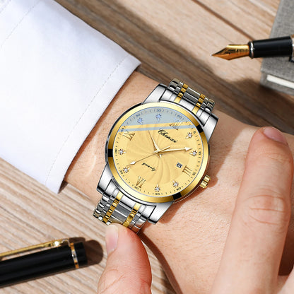 Top Brand Watches For Men High Quality See Through Skeleton Quartz Watch Stainless Steel Waterproof Wristwatch NEW Reloj Hombre