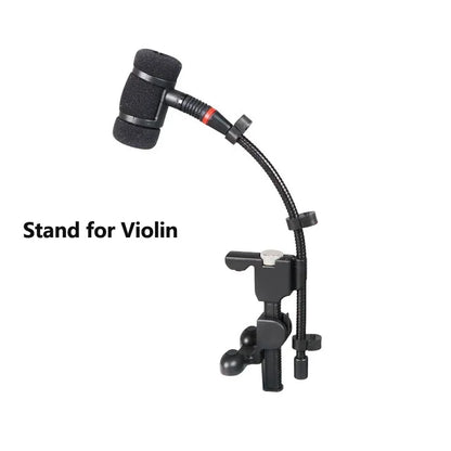 Instrument Microphone Clip Clamp for Violin Mandolin Cello and Wooden Guitar, Mic Stand Rackmount