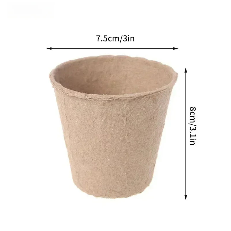 Coco Coir Seed Starter Plant Pots Biodegradable Nursery Pots Seedling Pots Germination Trays Labels Seed Sowing