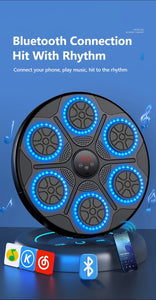 New Music Boxing Machine Smart Bluetooth Wall Mounted Music Boxing Trainer Gym Home Electronic Boxing Target Punching Equipment