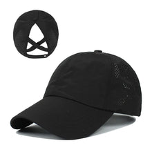 Load image into Gallery viewer, Baseball Caps For Women Hats New Breathable Mesh Sun Visor Hats Female Summer European Outdoor Sports Criss Cross Ponytail Hat
