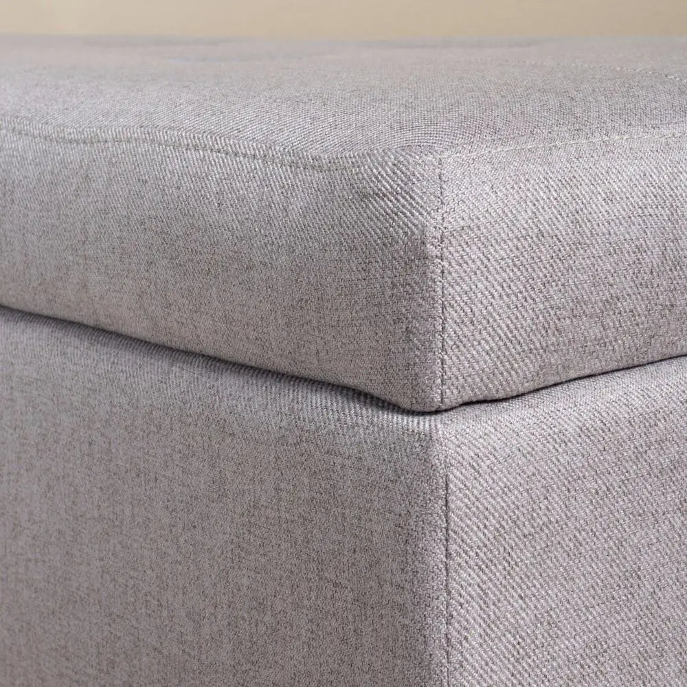Brentwood Contemporary Tufted Fabric Storage Ottoman Bench