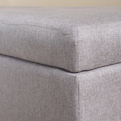 Brentwood Contemporary Tufted Fabric Storage Ottoman Bench