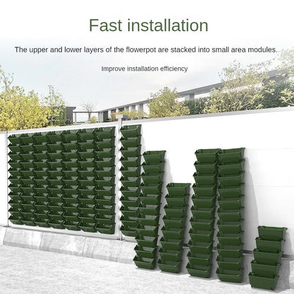 Garden Plant Walls Flower Pots Enclosures Hanging Plastic Containers Horticultural Flower Beds Vertical Greening Planting Boxes