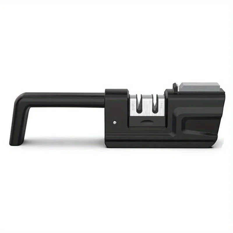 Knife Sharpener, 3-Stage Knife Sharpener Tool with Sharpening Stone, 2-in-1 Knife Sharpener Kit, Foldable Chef Knife Sharpening