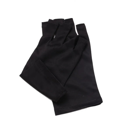 Nail Tools Anti-ultraviolet Uv Gloves Sun Black Half Exposed Fingertips Phototherapy Gloves Short Section