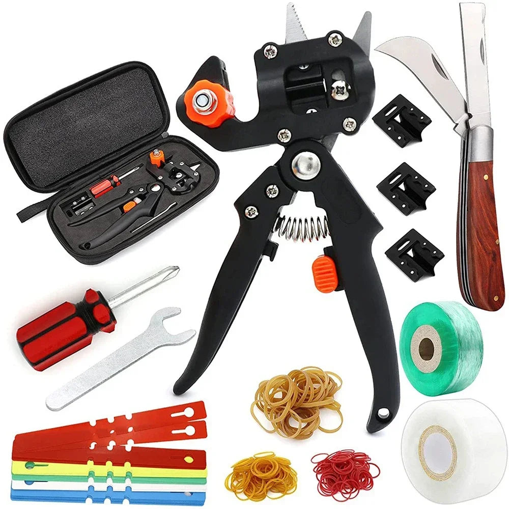 Garden Grafting Tools Set Professional Branch Cutter Secateur Pruning Plant Shears Boxes Fruit Tree Grafting Scissor Pruner Tool