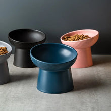 Load image into Gallery viewer, Cat Nordic Style Food Water Bowl Pet Animal Ceramic Eating Dishes High Foot Raised Puppy Cats Matte Bowls Elevated Dog Bowls
