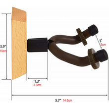 Load image into Gallery viewer, Universal Guitar Wall Mounted Hanger Holder Stand Wooden for Acoustic Guitar Ukulele Violin Bass Guitar Instrument Accessories
