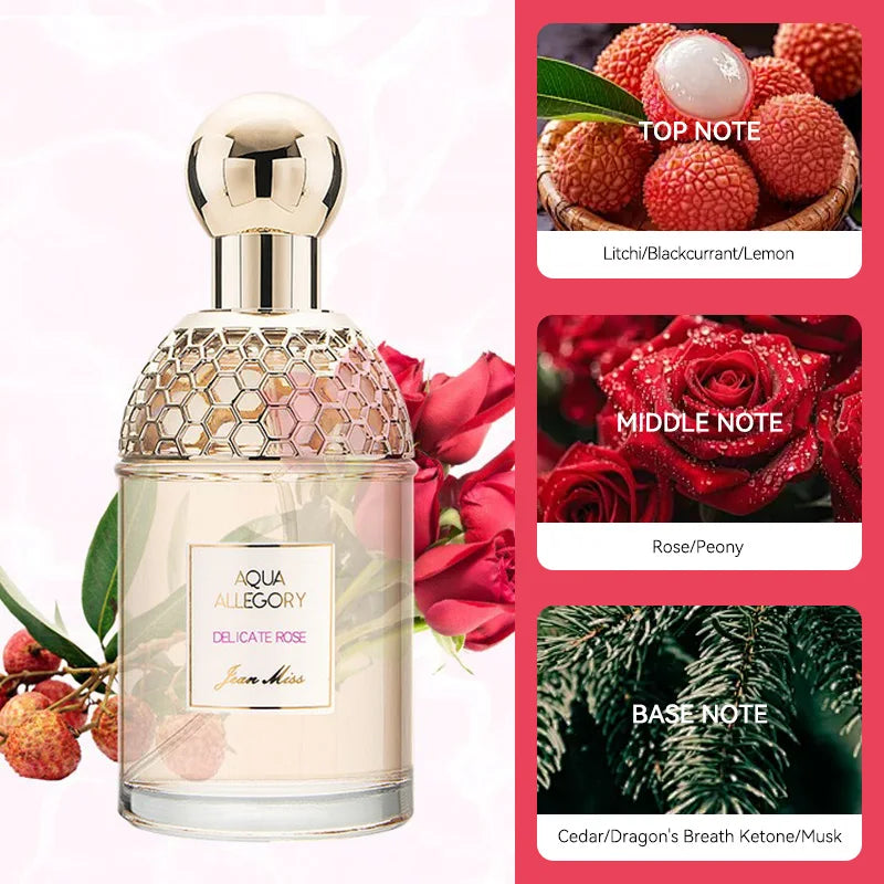 Original brand perfume Flower Language Women's perfume has a fresh, natural and long-lasting floral and fruity scent.