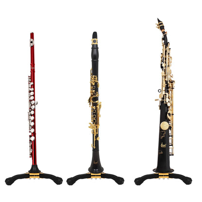 Flute Clarinet Stands Soprano Straight Saxophone Stands Oboe Stand Portable Foldable Tripod Holder Wind Instrument Accessories