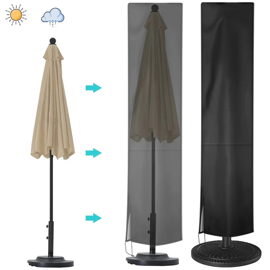 Parasol Cover Outdoor Patio Waterproof Anti-UV Umbrella Protector Covers Garden Sun protection Large Oxford Cloth Thicken