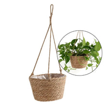 Load image into Gallery viewer, Garden Hanging Planter Macrame Plant Storage Basket Jute Rope Woven Indoor Outdoor Flower Pot Holder Plant Hangers Home Decor
