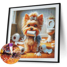 Load image into Gallery viewer, Dog Diamond Painting Complete Kit Full Square Round Drill Mosaic Bathroom Cartoon Handmade Gift
