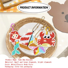 Load image into Gallery viewer, 2026 NEW 15 Piece Diamond Painting Handicraft Set For children's Handmade DIY Mermaid Animal Keychain As A Gift For children's
