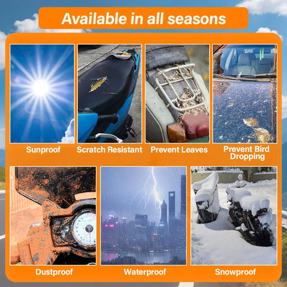 Motorcycle Waterproof Cover 420D UniversalOutdoor Protection Motorbike Rain Cover Sunshade Dustproof Uv Protective Thick Oxford