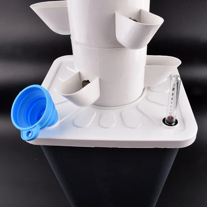 Hydroponic Growing System 6 Layers 3 Plant Sites 18 Holes , Home Gardening System Kit for or Indoor Herbs, Fruits and Vegetables