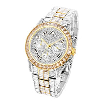 Load image into Gallery viewer, New Luxury Watches For Men High End Steel Bracelet Square Crystal Quartz Watch Hip Hop Chronograph Waterproof Man Clock Hot Sale
