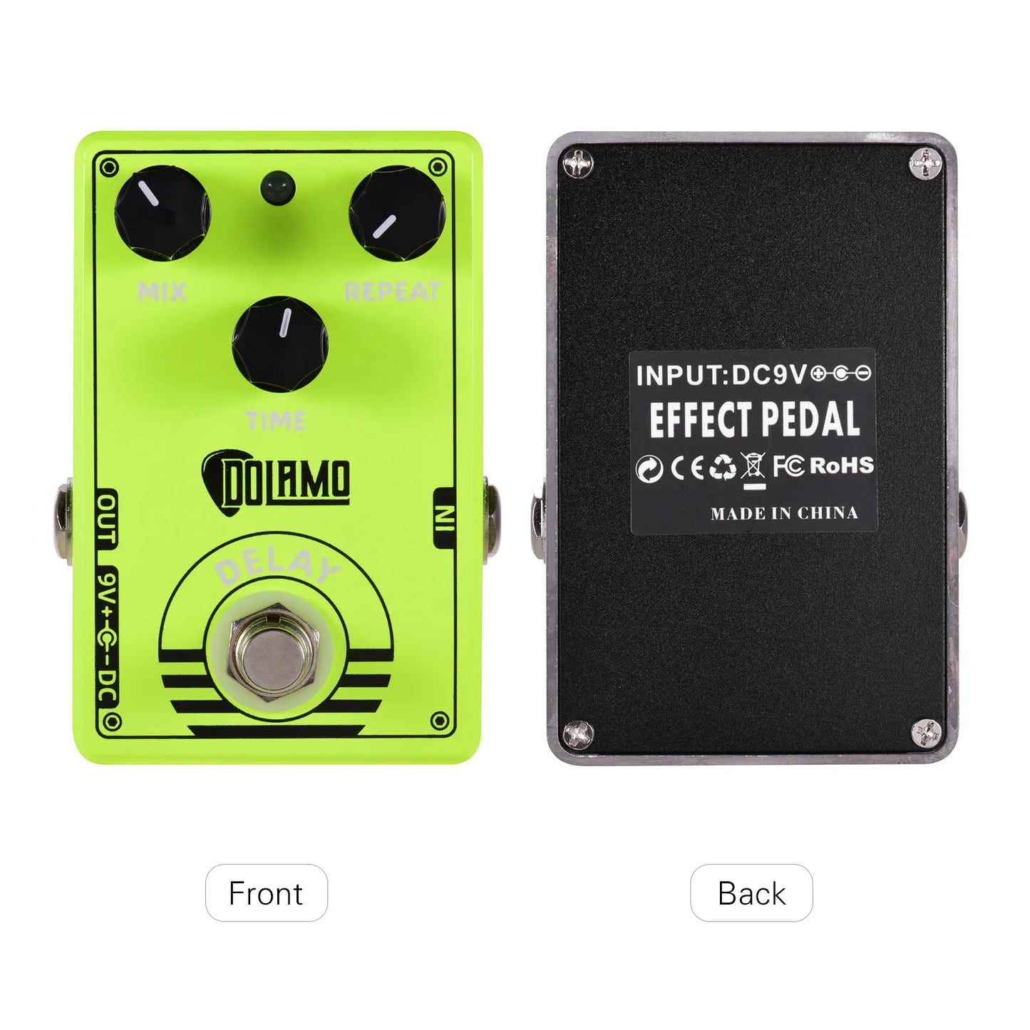 Dolamo D-14 Delay Guitar Effect Pedal Delay Pedal with Mix Repeat and Time Controls True Bypass Design for Electric Guitar