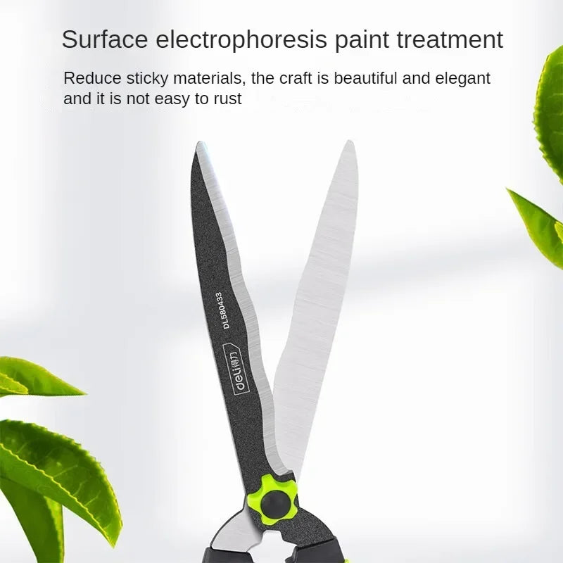 Deli Gardening Scissors Flower / Pruning Shears Lawn Special Hedge Shears Strong Pruning Branches Pruning Tools for Home Garden