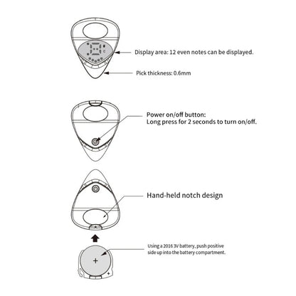 Guitar Picks With Built In Tunner Real Time Monitoring Best Choice For Acoustic And Electric Instrument Players