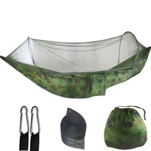 Load image into Gallery viewer, Outdoor Camping Hammock With Mosquito Net Lightweight Hanging Hammocks High Strength Parachute Fabric Hanging Bed Net 250x120cm

