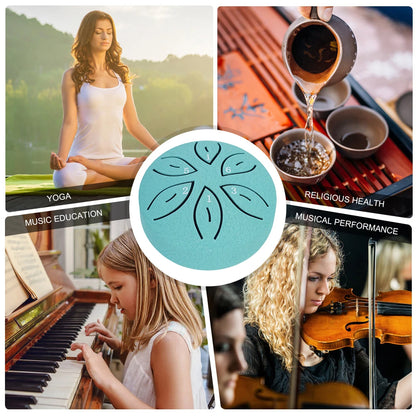 6/3 Inch 11/6 Notes Mini Handpan Drum Finger Picks Percussion Instruments Sound Healing Steel Tongue Drum for Meditation Yoga