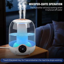Load image into Gallery viewer, 3L Air Humidifier, Home Humidifier Essential oil Diffuser,Cool Mist Humidifier for Home Office,Auto-off, 7 Color Night Lights
