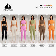 Load image into Gallery viewer, Yoga Clothing Set Women&#39;s High Waisted Leggings and Top Two Piece Seamless Fitness Exercise Clothing Fitness Workout Underwear
