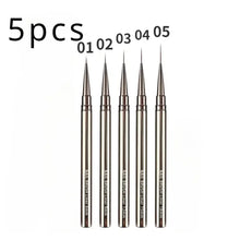 Load image into Gallery viewer, Nails Art Liner Brushes Elongated Lines Striping Drawing Painting 6/9/12/15/18/25mm Nail Design Pen Professional Manicure Tool
