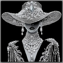 Load image into Gallery viewer, Mysterious Woman DIY Diamond Painting Kit,Full Square Round Acrylic Diamonds Mosaic Craft Art Set Home Decor Gift
