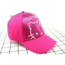 Load image into Gallery viewer, Hello Kitty Children Hat Gifts for Girls Baseball Cap Peaked Cap Sanrio Shading Sun Protection Summer Thin Section Cute Baby Hat
