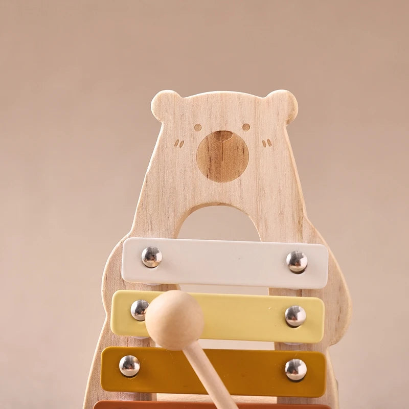 Wooden Baby Montessori Toys Musical Rattle Instruments Xylophone Percussion Sensory Rattle Toys Educational for Baby Toys Gifts