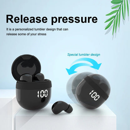 Black Invisible Mini Earbuds Wireless Bluetooth Low Profile Micro Smallest Tiny Discreet Hidden Earbuds Work Small Headphones