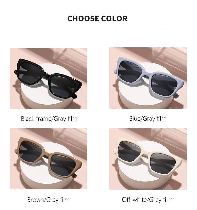 Sunglasses For Women With High-end Face, Small Anti-uv Large Frame Retro Cat Eye Glasses 2025 New Sunglasses 9673