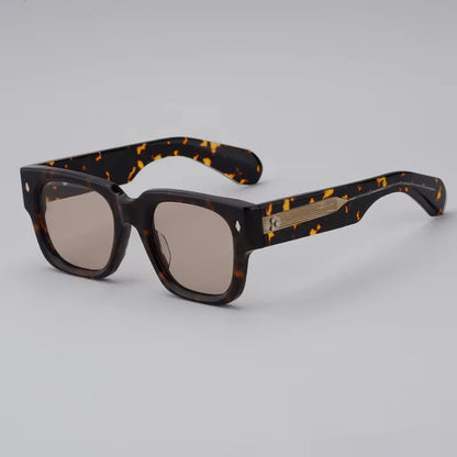 Sunglasses for Men Vintage Acetate Luxury Designer Sunglasses Women Occhiali Da Sole Da Uomo ENZO Red Lens Sunglasses